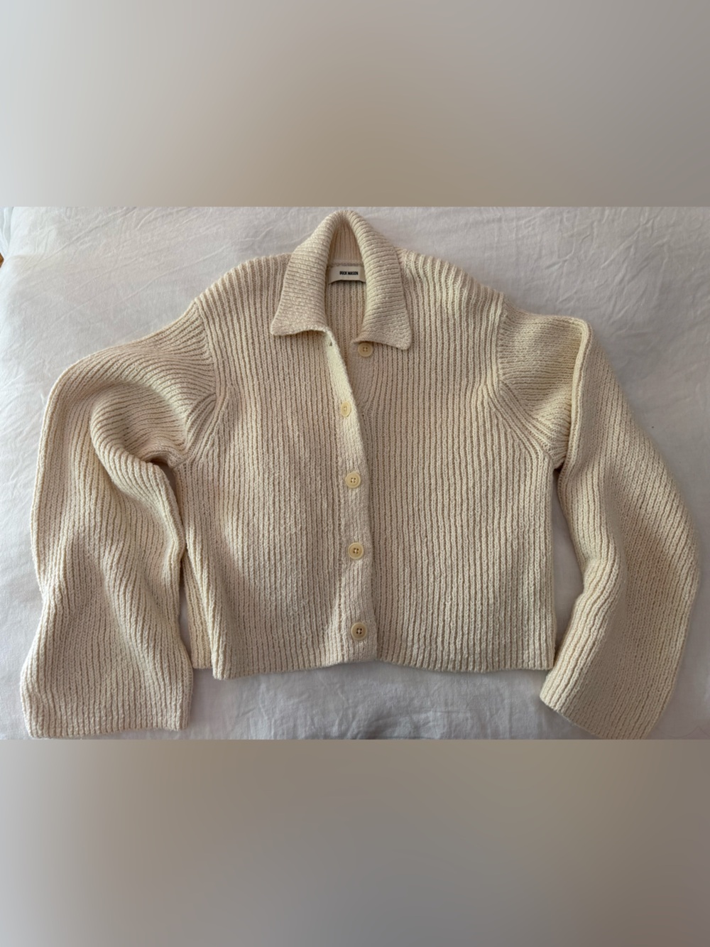 NWOT Buck Mason SOFT SPUN COTTON COLLARED CARDIGAN - Picture 5 of 8